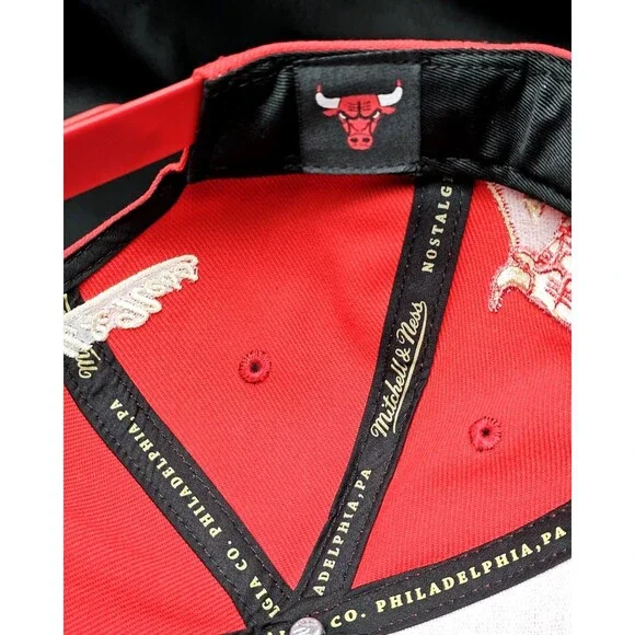 Chicago Bulls Mitchell & Ness Chrome Elements 40th Anniversary Snapback Hat NWT!